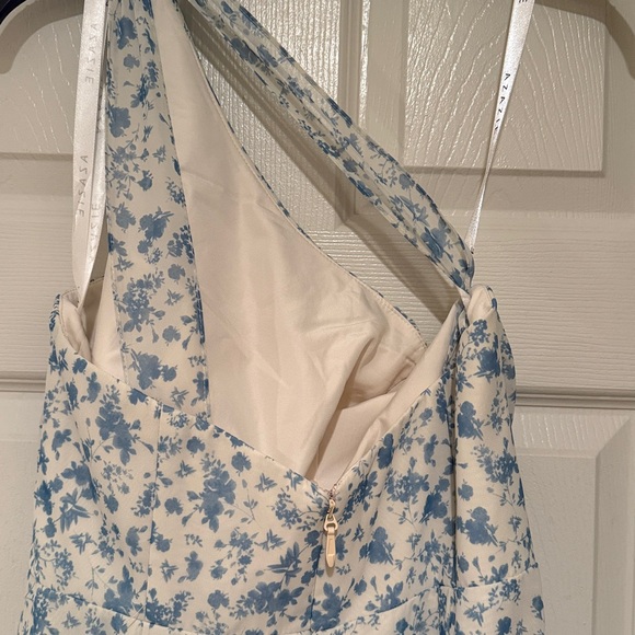 Azazie Maive One-Shoulder Floral sheath chiffon Dress - Picture 11 of 15